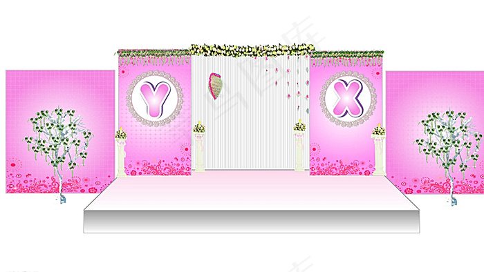 婚庆背景设计图片