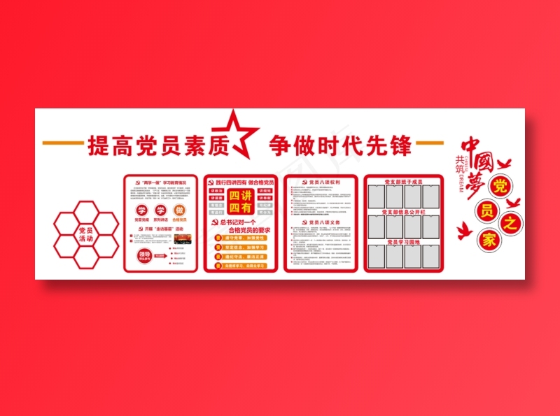 备份党支部办公室  背景墙