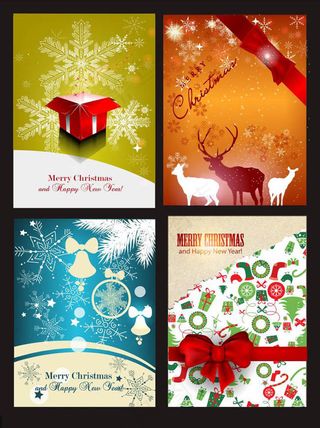 圣诞节促销展架设计矢量素材