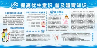 提高优生意识普及婚育知识健康展板