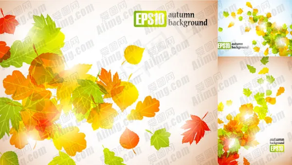 秋天树叶秋季矢量素材eps,ai矢量模版下载
