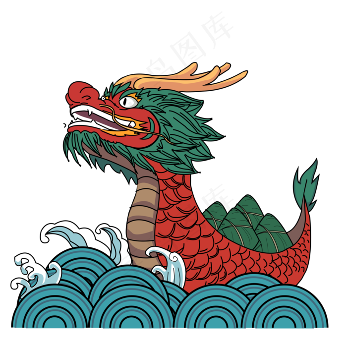 端午节龙舟载着一船粽子PNG素材端午节龙舟载着一船粽子PNG,免抠元素