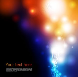 梦幻炫彩背景矢量图