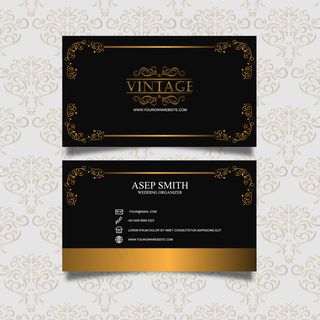 高档简洁大气商务名片矢量图