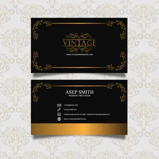 高档简洁大气商务名片矢量图