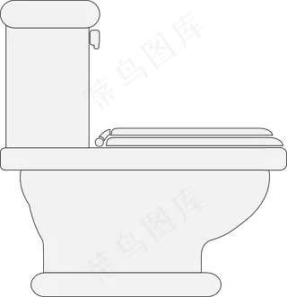 马桶座封闭的剪贴画