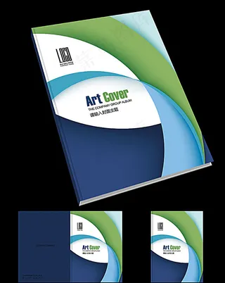 绿色环保科技画册封面设计图片