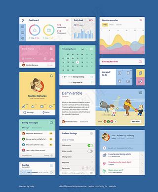 国外卡通UI界面图片