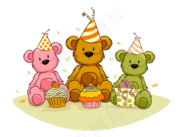 卡通小熊矢量素材下载