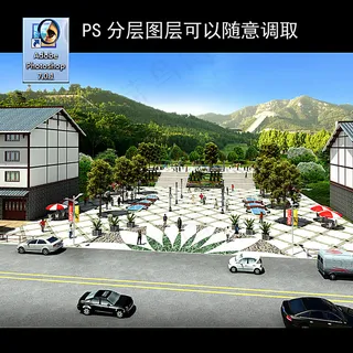 广场效果图图片