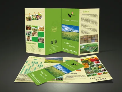 有机农场田园风格四折页