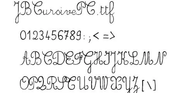 JBCursivePC 英文字体下...