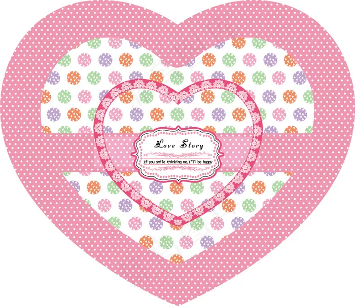 唯美桃心装饰图案psd模版下载