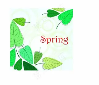 缤纷春日主题背景矢量素材