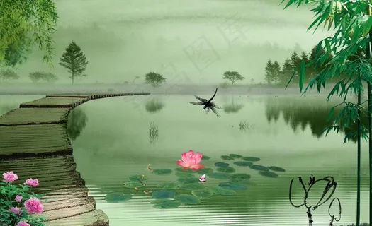 小桥流水清明景色图片 小桥流水清明景色图片