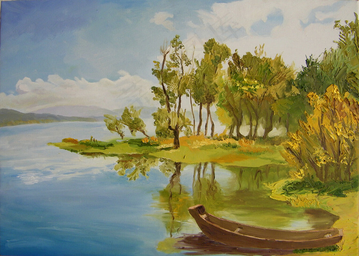 抽象风景油画