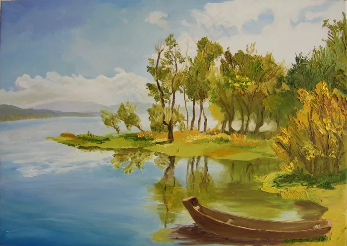 抽象风景油画