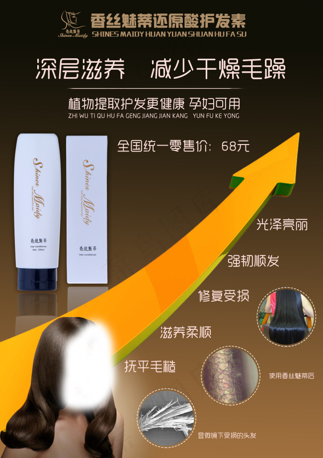 护发素海报psd模版下载