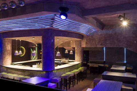 紫色灯光酒吧紫色