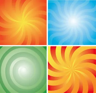 4款旋转线条背景矢量素材 推荐的素材