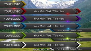 三款包装用的扫光字幕条动画