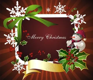 精美圣诞边框背景矢量素材