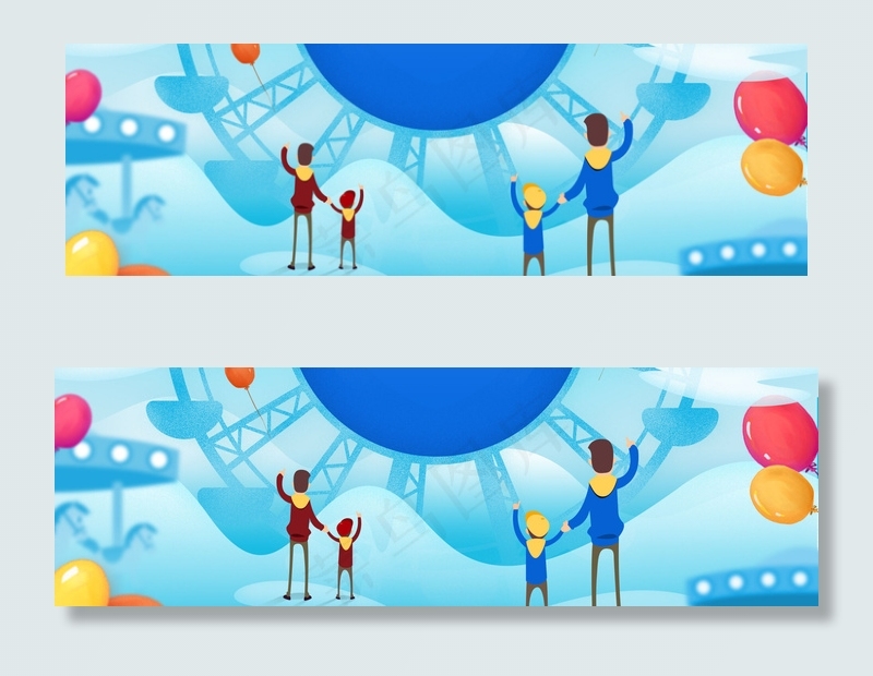 儿童用品通用海报banner背景