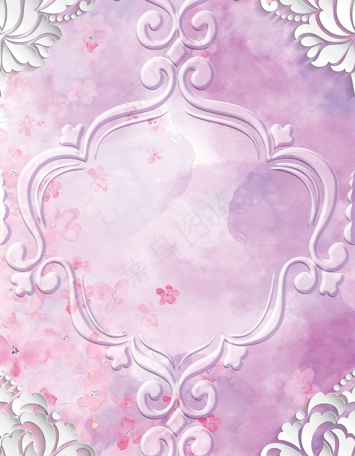 婚礼舞台背景粉色(3780X4860(DPI:96))psd模版下载