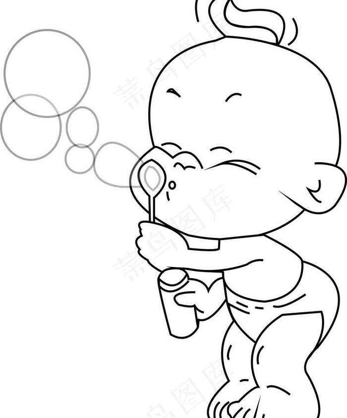 吹泡泡的小宝图片