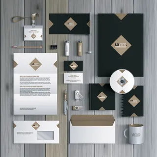 黑白大气企业VI设计模板