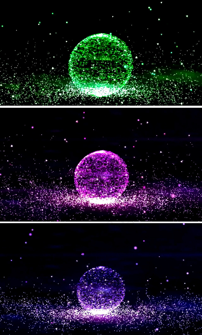 3D粒子彩球演艺背景高清视频