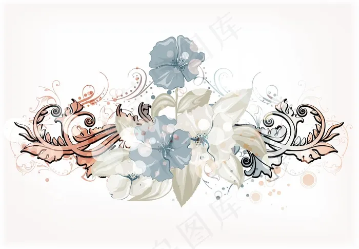 摘要彩色花纹背景矢量eps,ai矢量模版下载