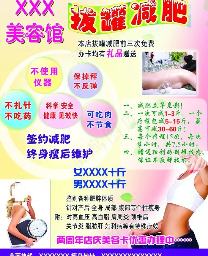 美容瘦身减肥夏季清凉图片psd模版下载