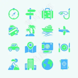 旅游矢量图标