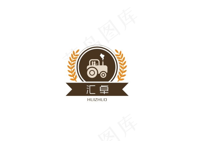 农业商标金黄色设计风格(297X210)cdr矢量模版下载