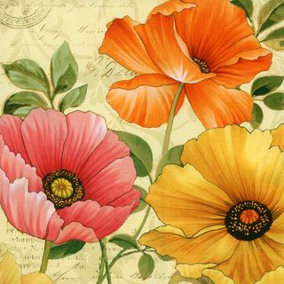 美克美家缤纷小花花卉装饰画无框画