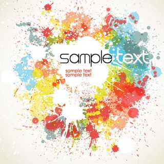 喷墨时尚绚丽彩色 矢量 背景 底纹