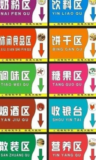 商场区域牌图片