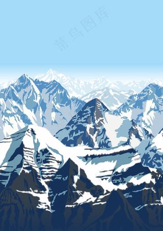 风景海报背景素材扁平插画