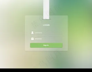 透明风格手机用户登录模块界面