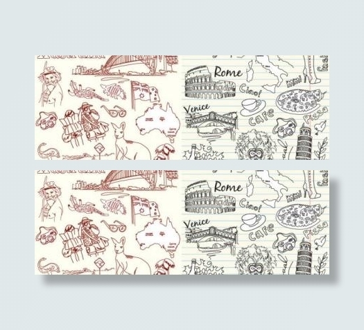 澳大利亚和意大利的主题矢量