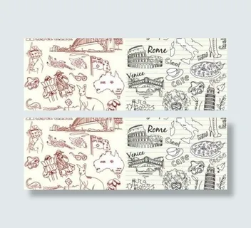 澳大利亚和意大利的主题矢量