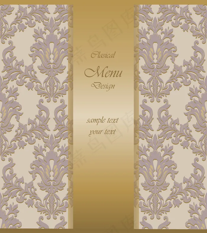 欧式彩色花纹背景(742X836)eps,ai矢量模版下载