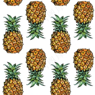 卡通菠萝背景图片