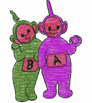 绣花 天线宝宝 家纺 免费素材