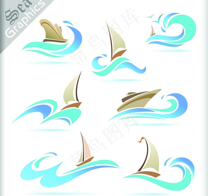 蓝色水珠水滴海浪波浪图片