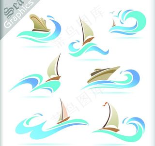 蓝色水珠水滴海浪波浪图片