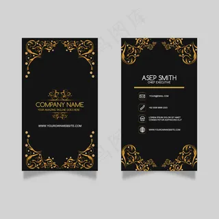 高档简洁大气商务名片矢量图