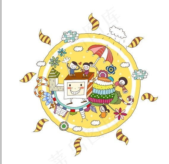 韩国可爱矢量素材2ai矢量模版下载