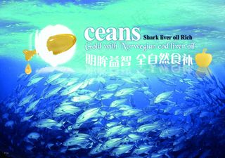 英吉利鳕鱼肝油海报 婴幼儿保健品素...